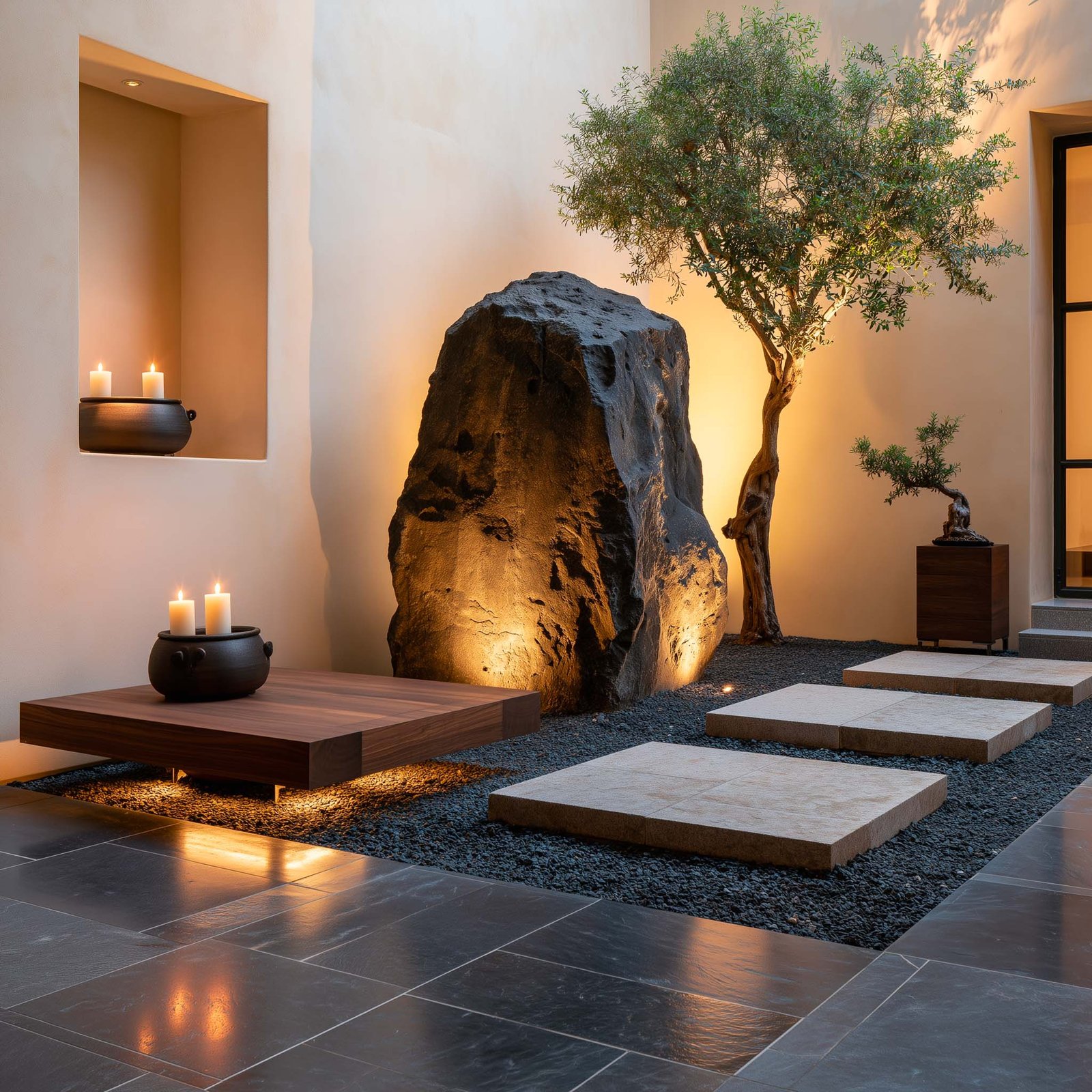 Jardin intérieur de méditation : Beaulieu-sur-Mer et Roquebrune-Cap-Martin