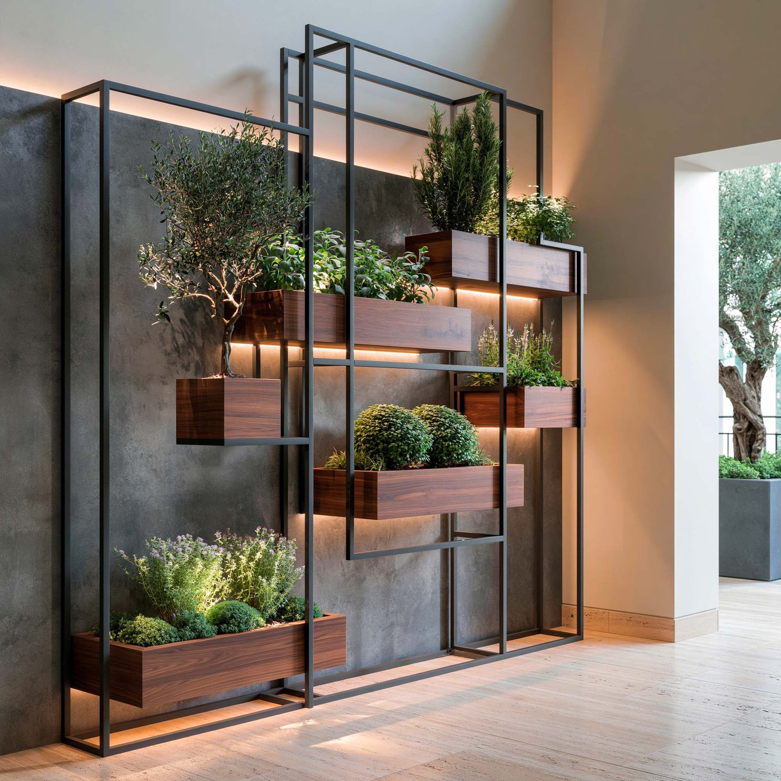 Intelligence botanique — architecture végétale structurée par des masses différenciées de Lavandula angustifolia, Rosmarinus officinalis, Salvia officinalis, Stipa tenuissima et Helichrysum italicum, organisant l’espace et les usages d’une villa de la Côte d’Azur — Paracelsus Gardens™