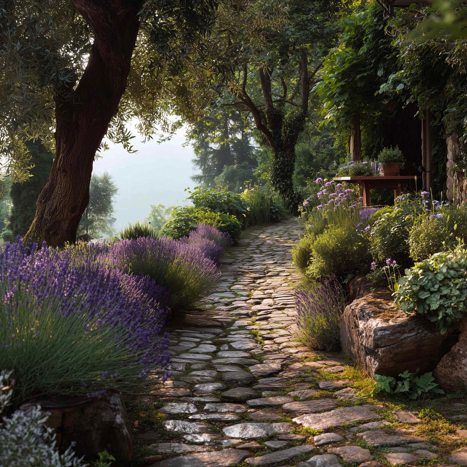 Olfatto — percorso olfattivo con Lavandula angustifolia, Rosmarinus officinalis e Jasminum officinale, aromatiche che risvegliano la memoria, Paracelsus Gardens™