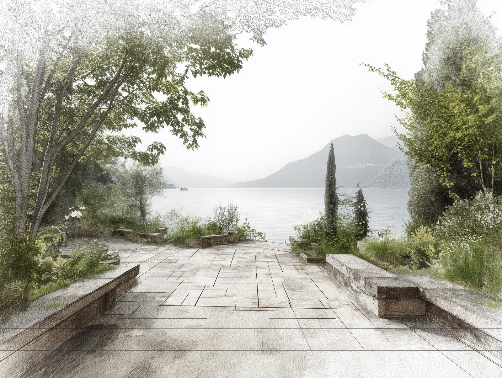 Lecture du site : axe et perspective