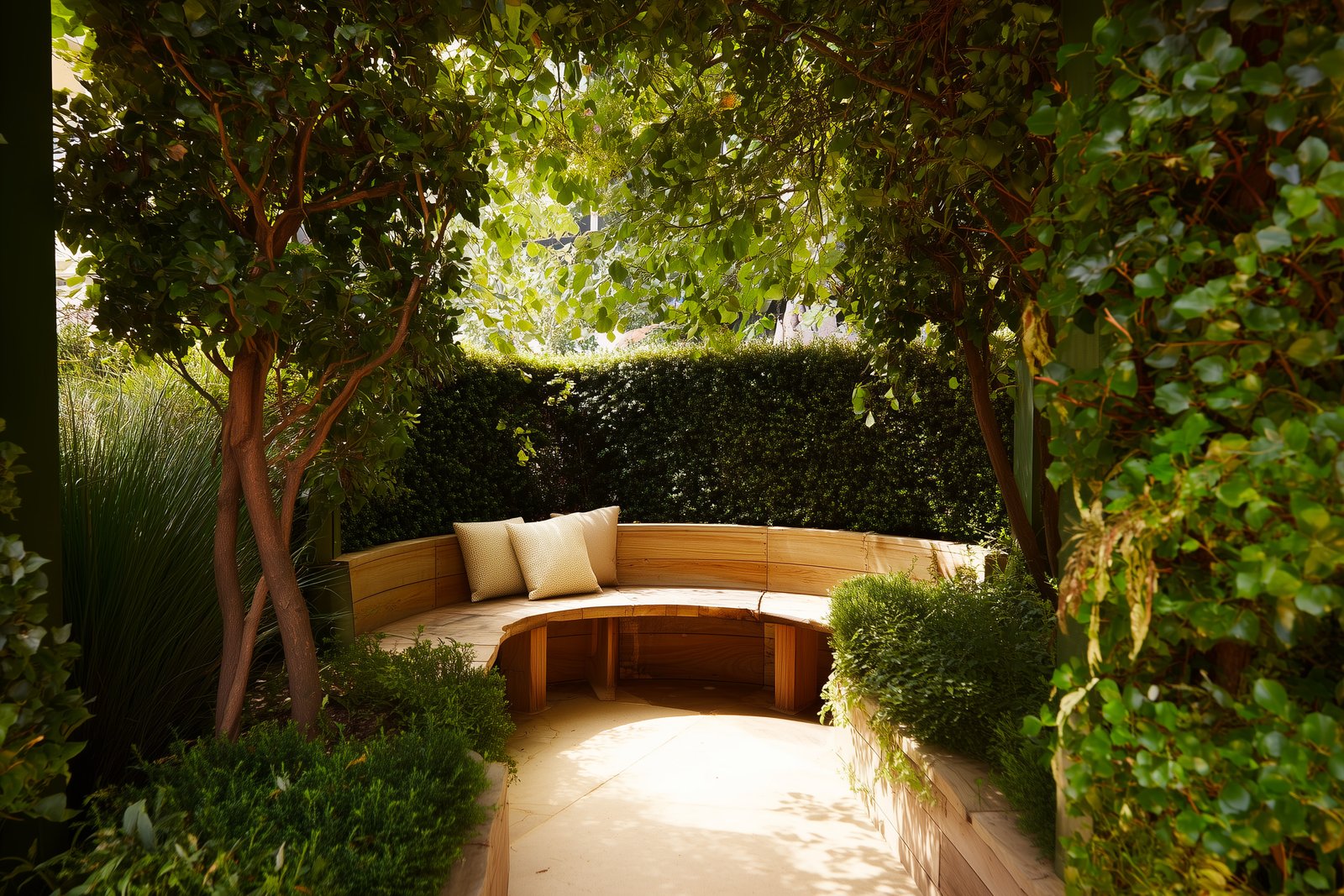 Alcôve : le cadrage botanique crée l’intimité