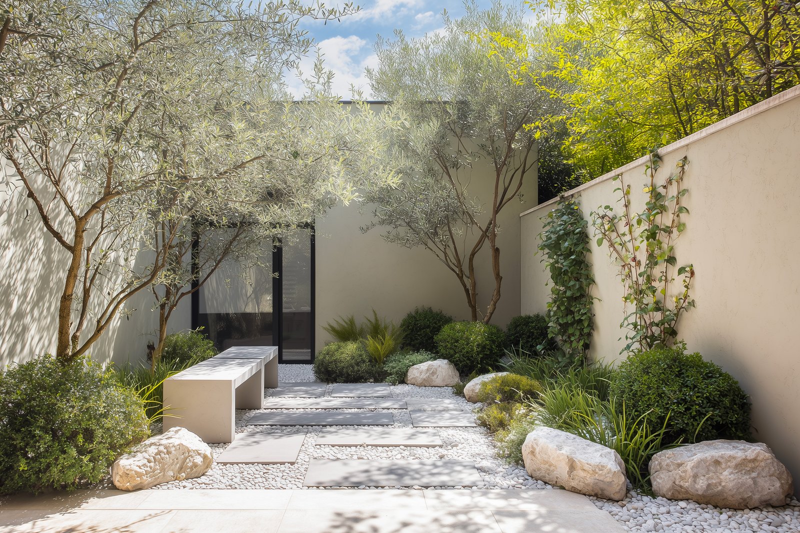 Patio : lumière, contenance et calme spatial