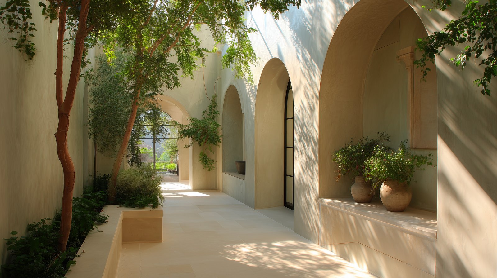 Thèmes architecturaux : structurer l’espace par des situations, avec une présence botanique précise