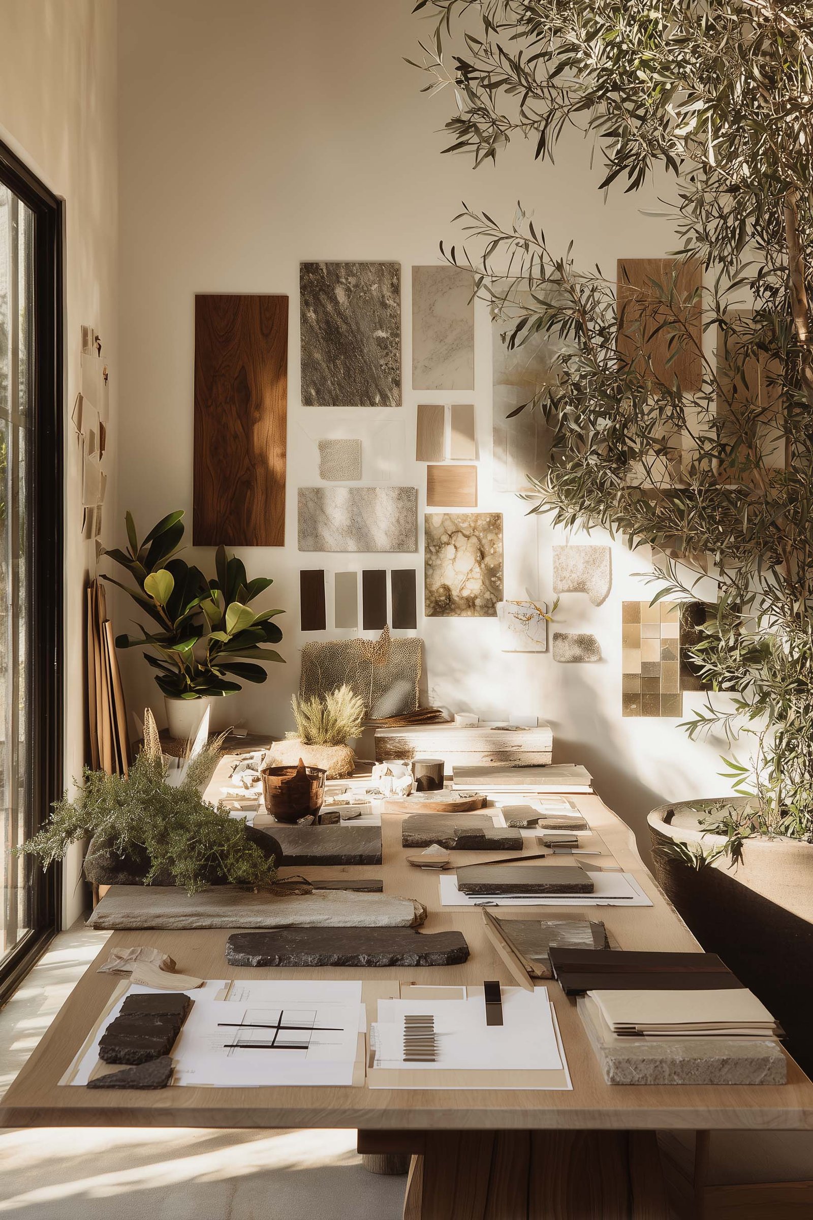 Botanical design research exploring materials, plants and spatial composition