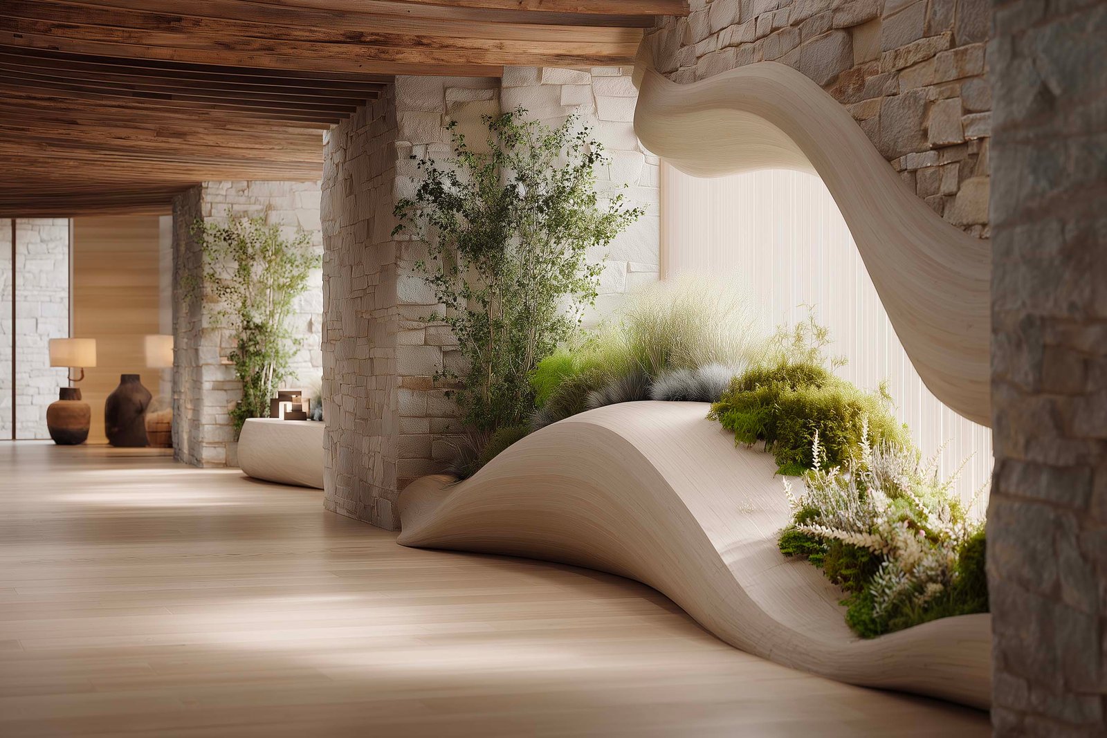 Minimalist botanical container studied as an architectural object