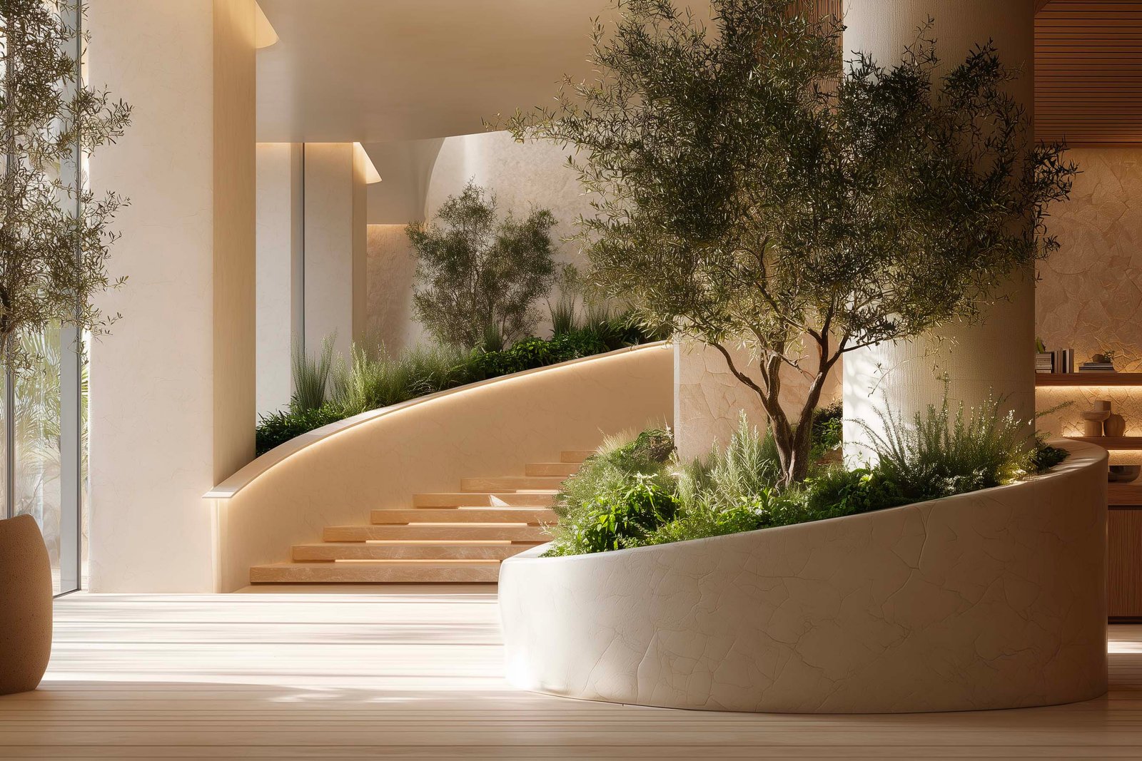 Minimalist botanical container studied as an architectural object